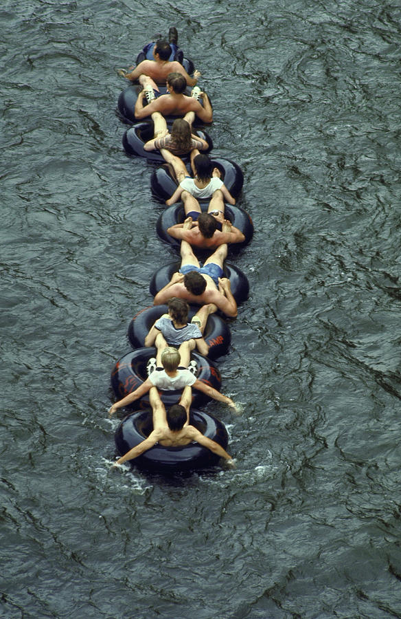 River Photograph - Inner Tubes #1 by Michael Mauney