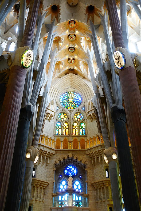 Inside Sagrada Familia Photograph by Patricia Caron