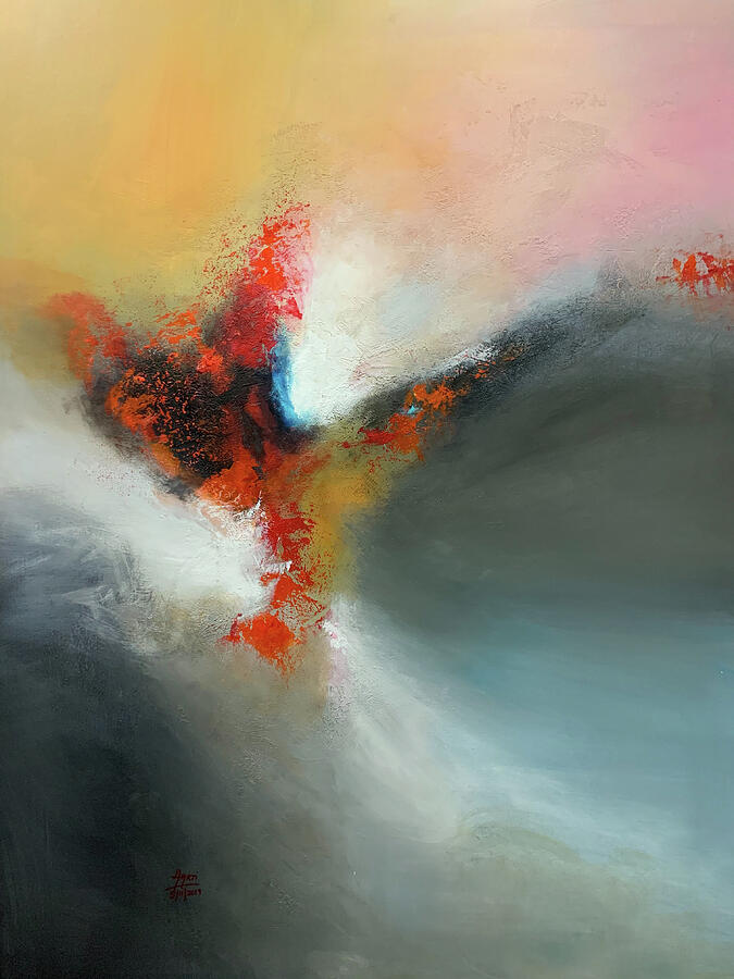 Large Abstract Painting - Intense  by Aarti Bartake