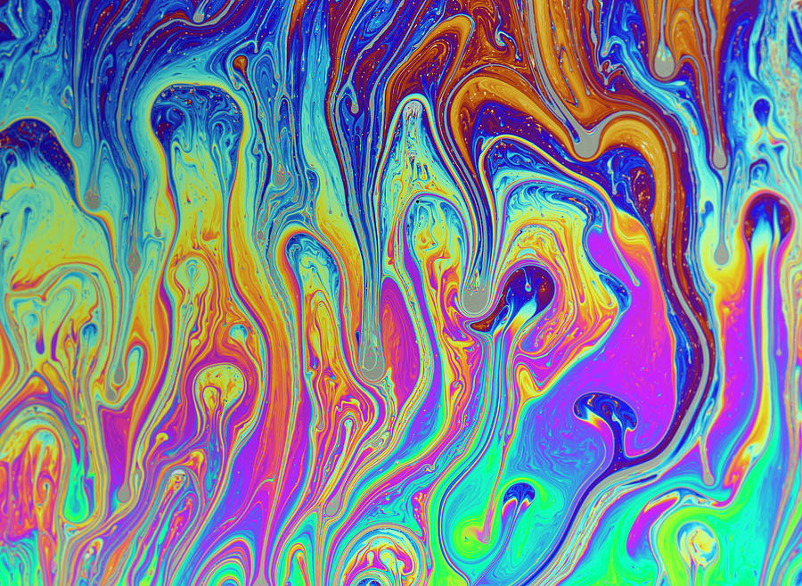 Interference Colors On Soap Film #1 Photograph by Ted M. Kinsman
