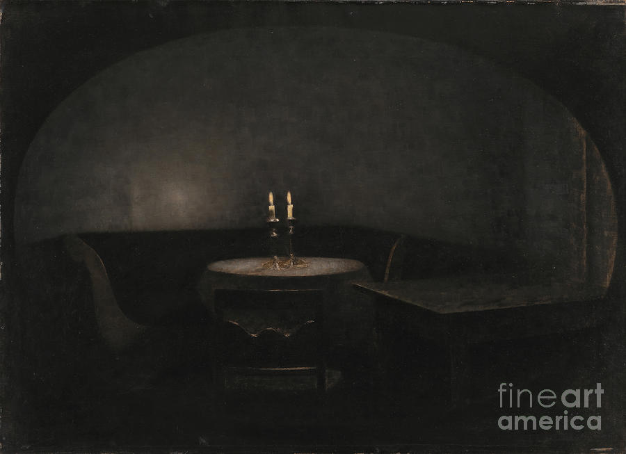 Interior. Artificial Light Interiør Drawing by Heritage Images