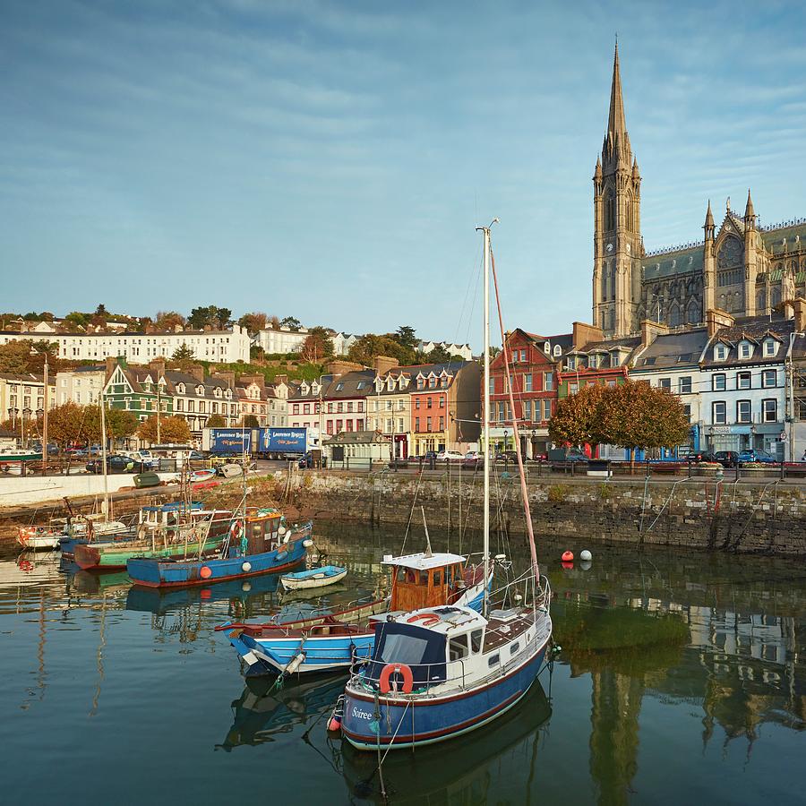 Ireland, Cork, Fishing Boats In Cobh Harbor, Cork #1 Digital Art by Richard Taylor