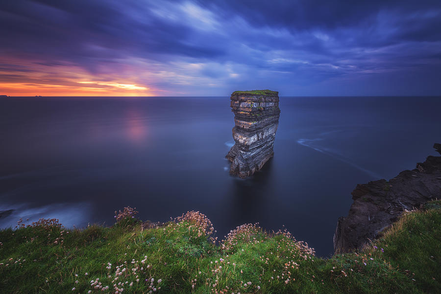 Sunset Photograph - Ireland - Downpatrick Head #1 by Jean Claude Castor