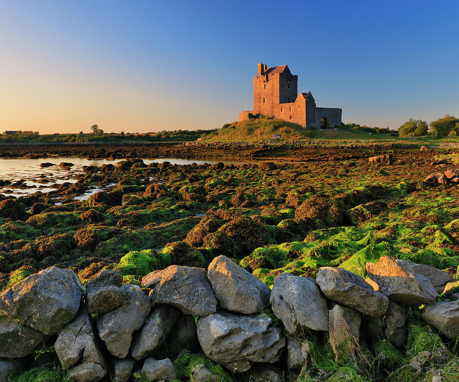 Ireland, Galway, Kinvara, Atlantic Ocean, Wild Atlantic Way, Dunguaire Castle #1 Digital Art by Riccardo Spila