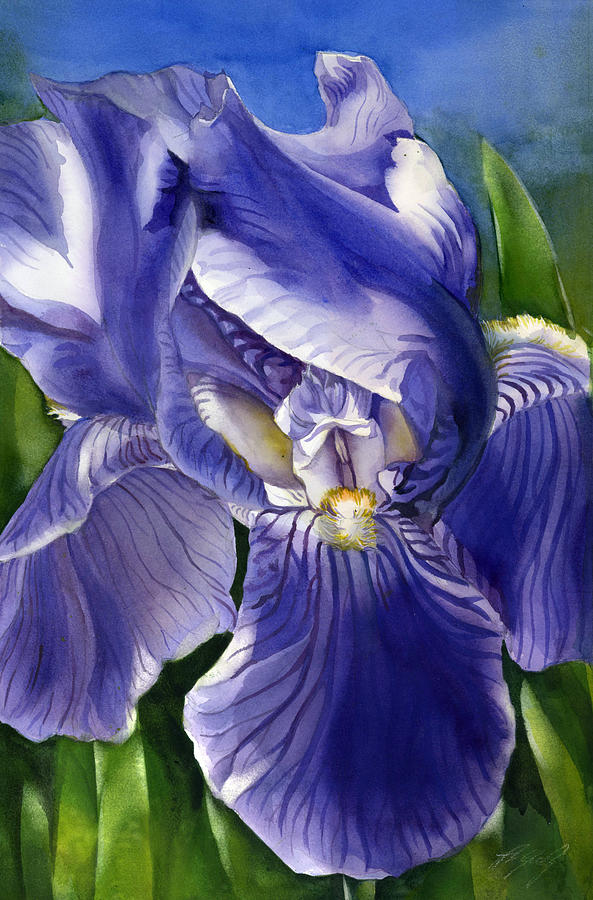 Iris In The Wind #1 Painting by Alfred Ng