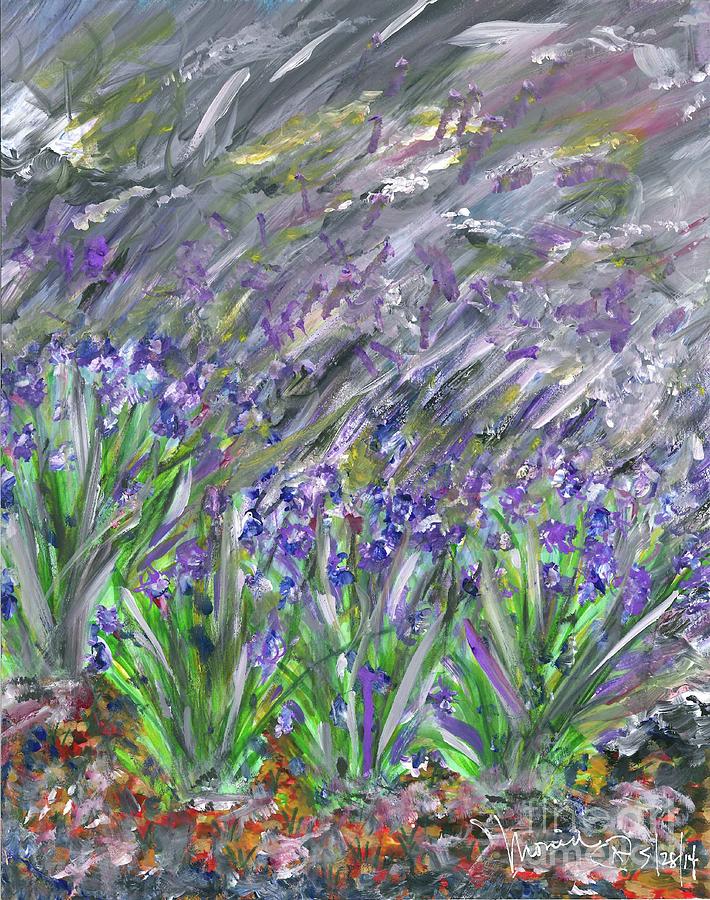 Flower Painting - Iris Storm by Monica Mitchell