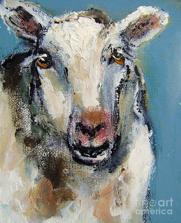 Painting Of Irish Sheep Www.pixi-art.com Painting by Mary Cahalan Lee - aka PIXI