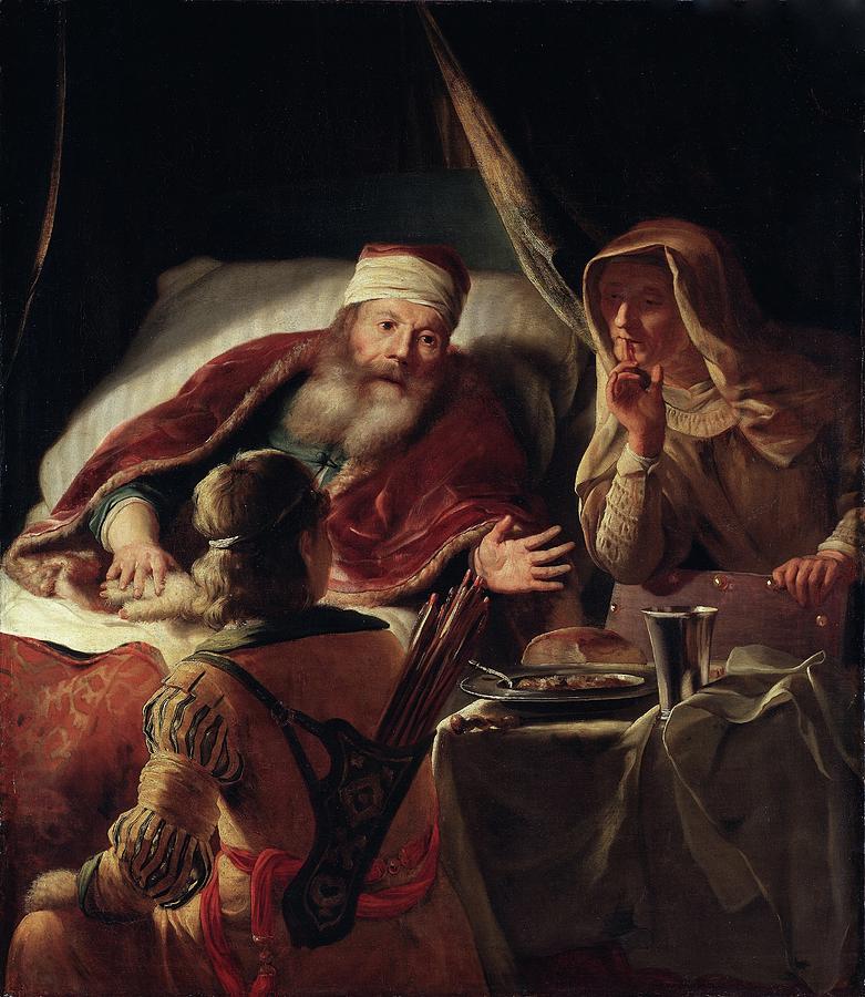 Isaac Blessing Jacob Painting by Abraham Van Dijck - Fine Art America