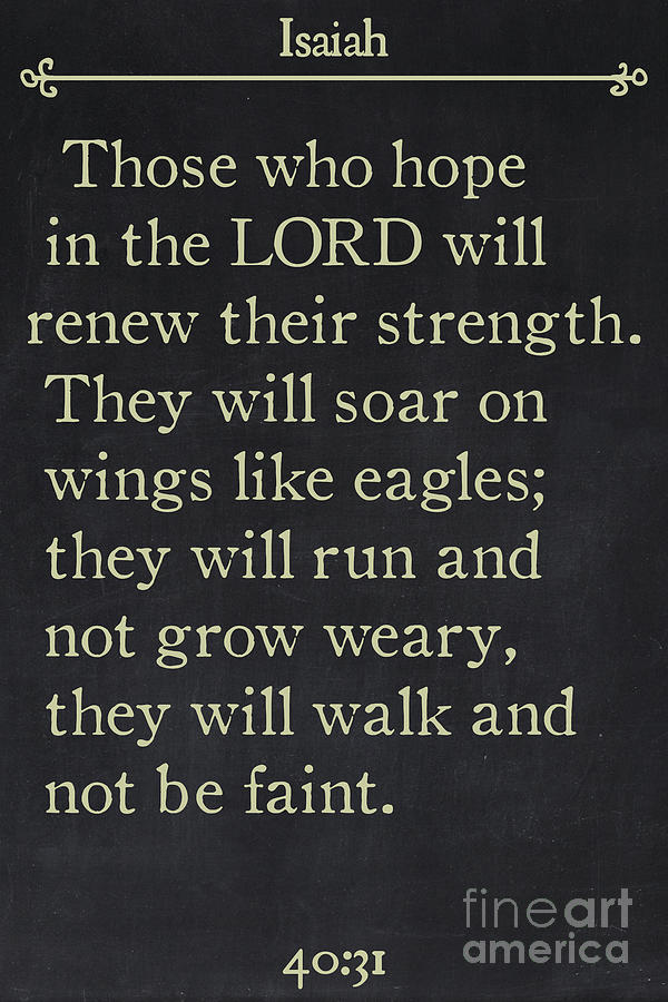 Isaiah 40 31- Inspirational Quotes Wall Art Collection Painting