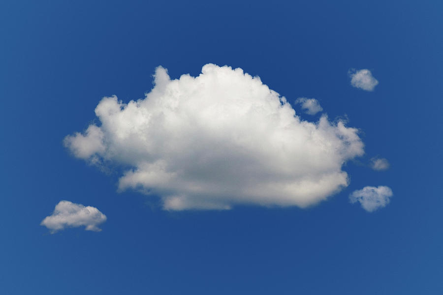 Isolated Cloud Over Blue Sky #1 Photograph by Mariusfm77