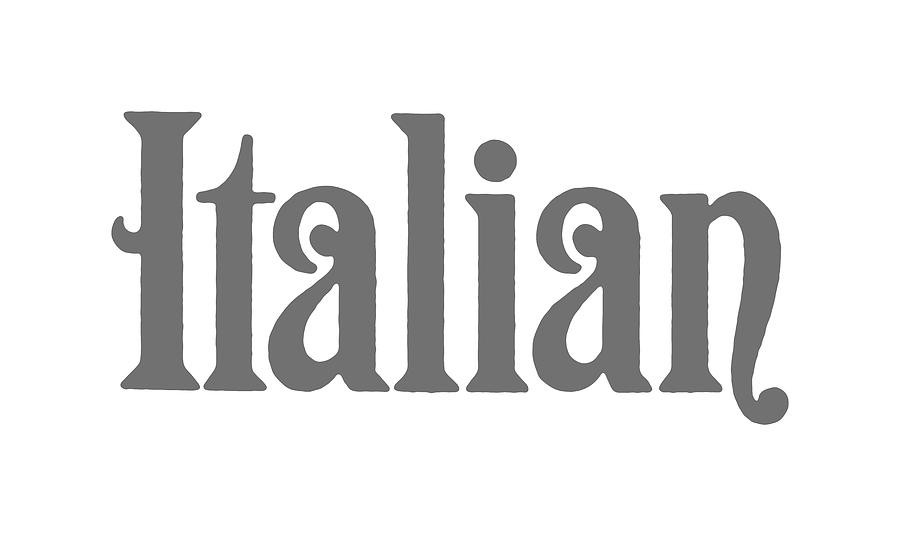 Typography Drawing - Italian #1 by CSA Images