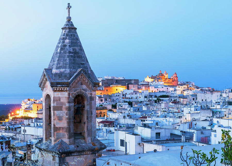 Italy, Apulia, Brindisi District, Itria Valley, Ostuni, Adriatic Sea 