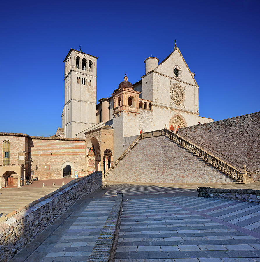 Architecture Digital Art - Italy, Umbria, Perugia District, Assisi, Basilica Of San Francesco #1 by Riccardo Spila