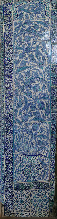  Iznik mosaic tiles in the harem  in Topkapi Palace Photograph by Steve Estvanik