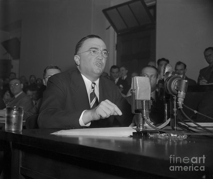 J. Edgar Hoover Testifying #1 Photograph by Bettmann