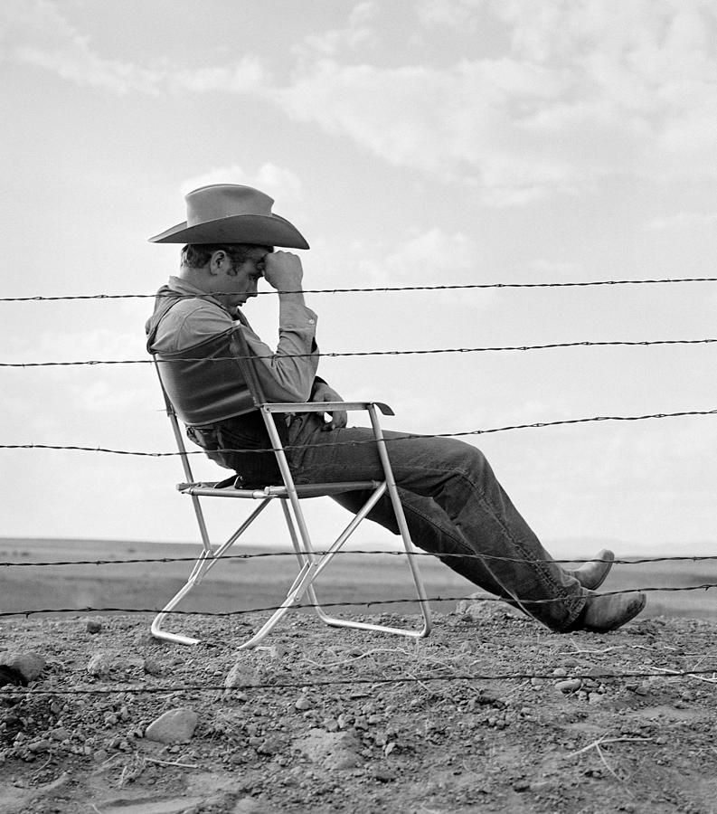 James Dean Photograph - James Dean Behind Fence In giant #1 by Frank Worth