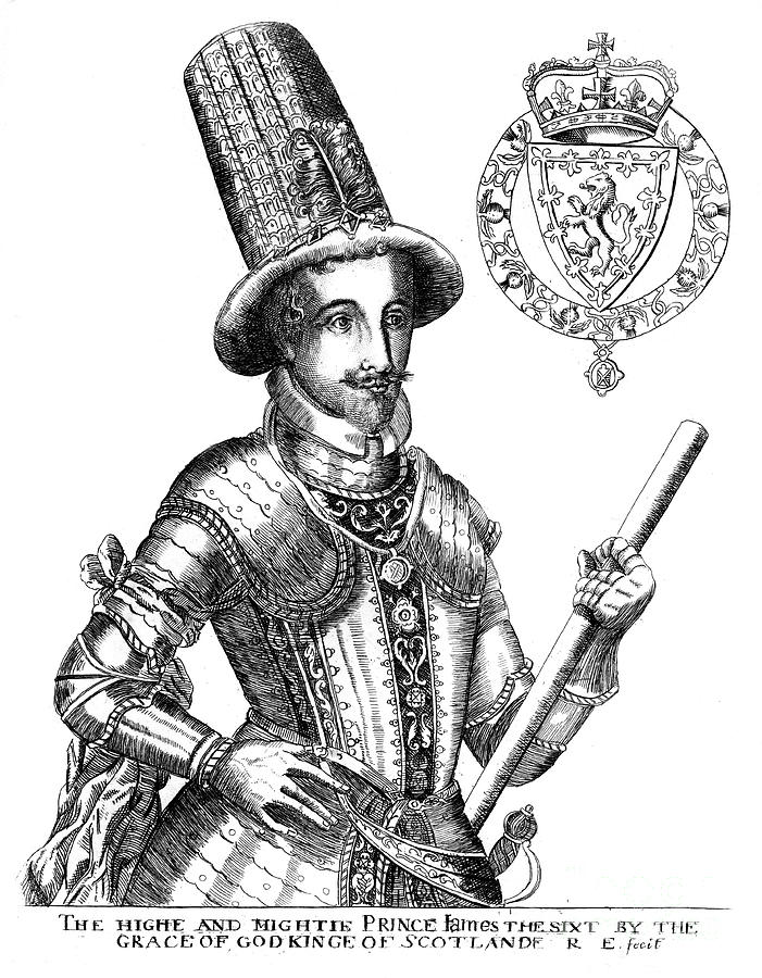 James I, King Of England, Scotland #1 Drawing by Print Collector