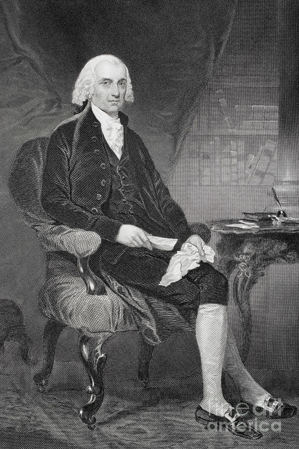 James Madison Painting by Alonzo Chappel