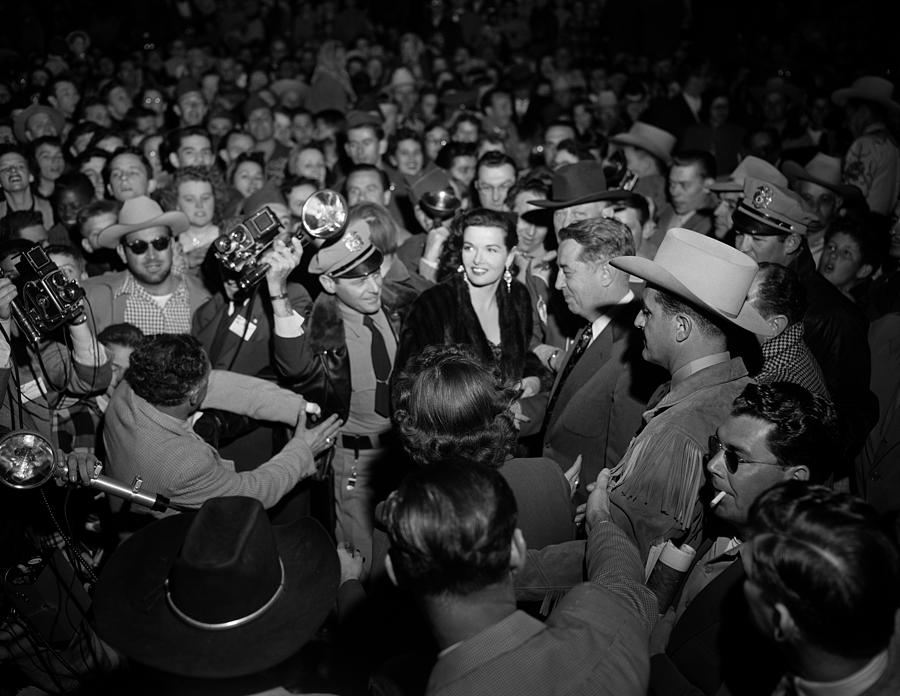 Jane Russell Photograph - Jane Russell In Crowd #1 by Frank Worth