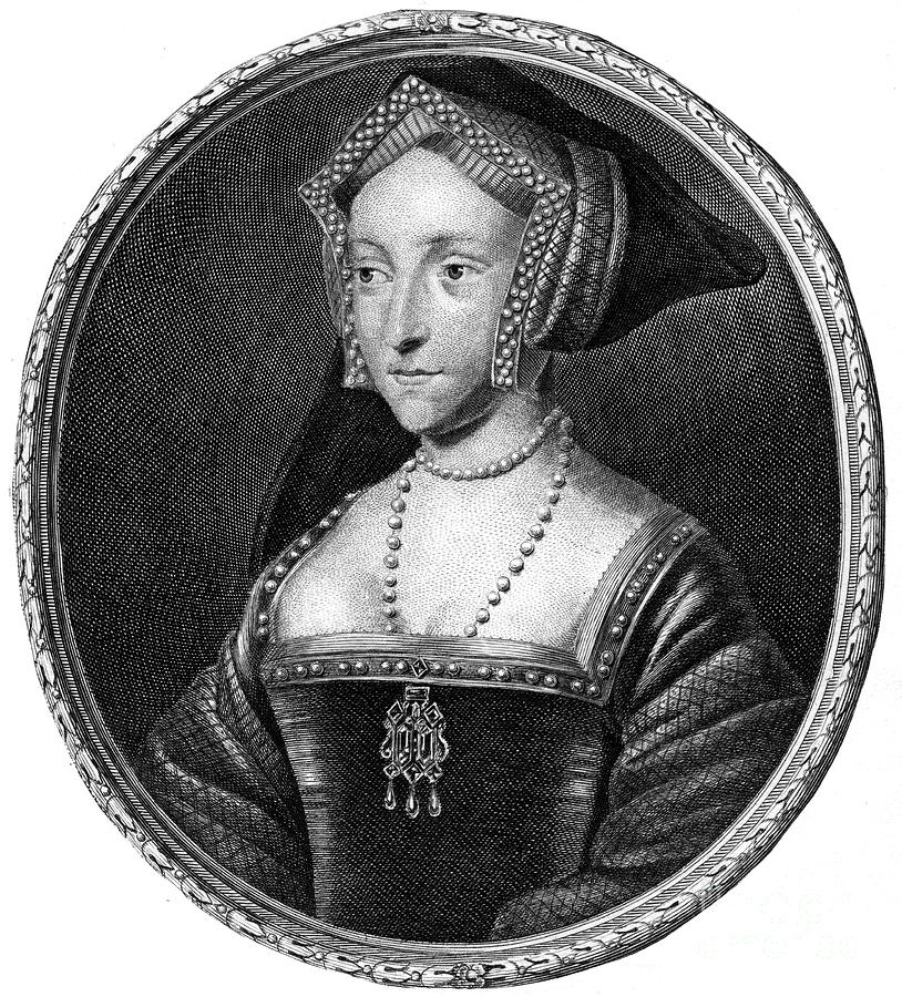 Jane Seymour, Queen Consort Of England #1 Drawing by Print Collector