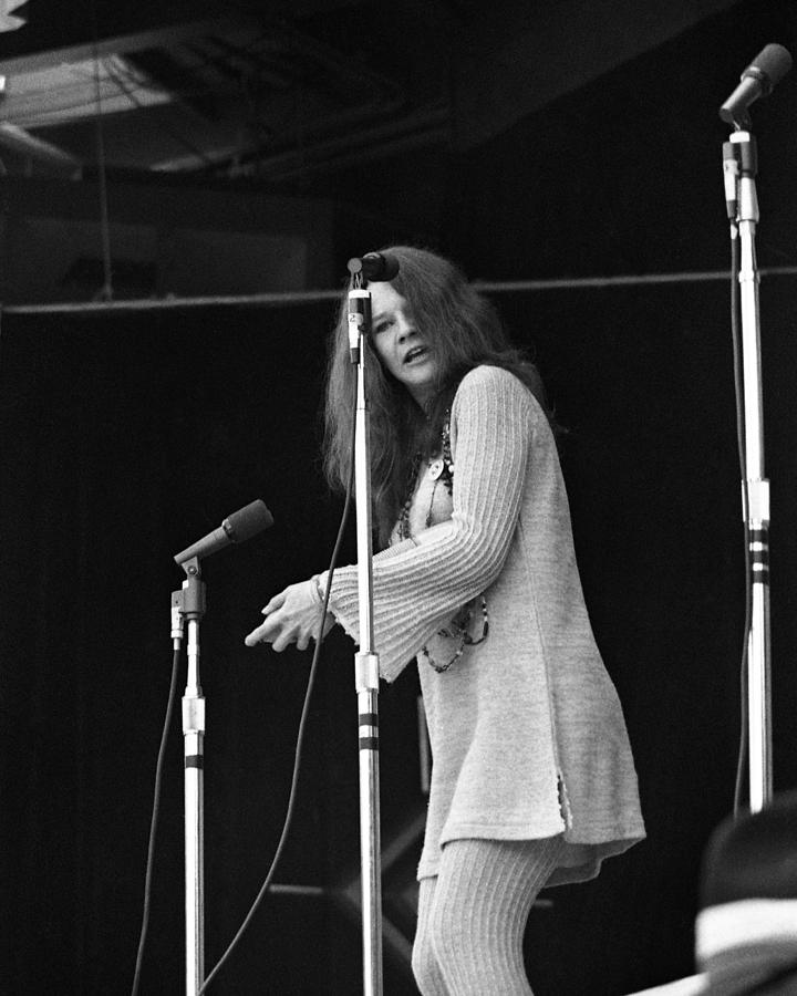 Janis Joplin Photograph - Janis Joplin Singing On Microphone At Monterey International Pop Festival #1 by Globe Photos