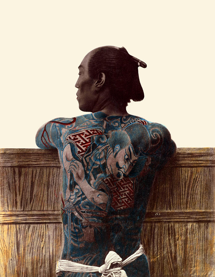 Tattoo Painting - Japanese Tattoo #1 by Kusakabe Kimbei