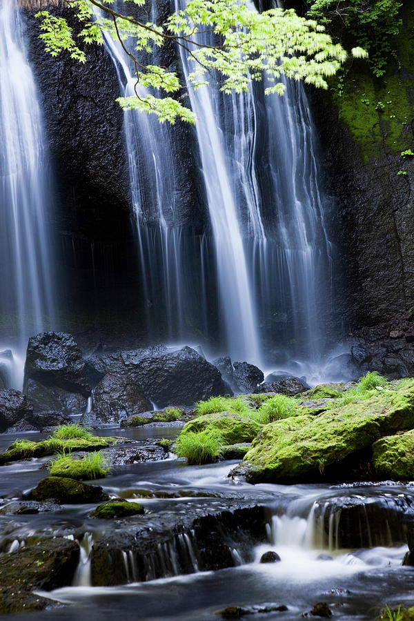 Japanese Waterfall #1 Photograph by Ooyoo