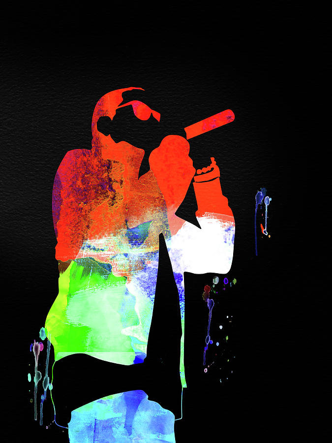Jazz Mixed Media - Jay-Z Watercolor #1 by Naxart Studio