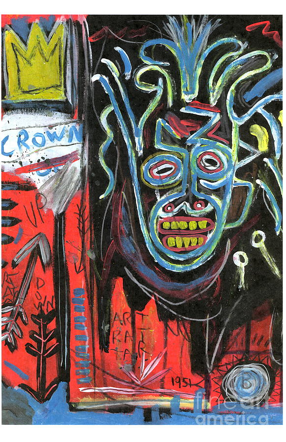 Jean Micheal Basquiat CROWN Painting by New York Artist - Fine Art America