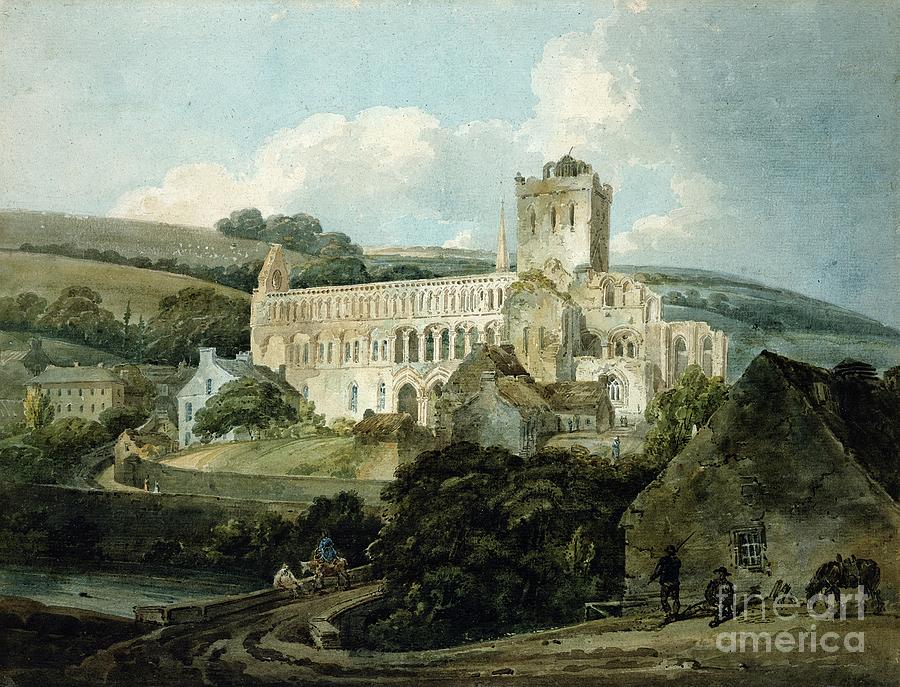 Jedburgh Abbey From The South-east Painting by Thomas Girtin