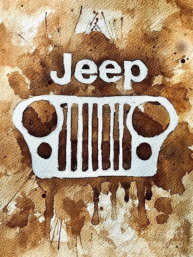 Cool Painting - Jeep #1 by June Huff