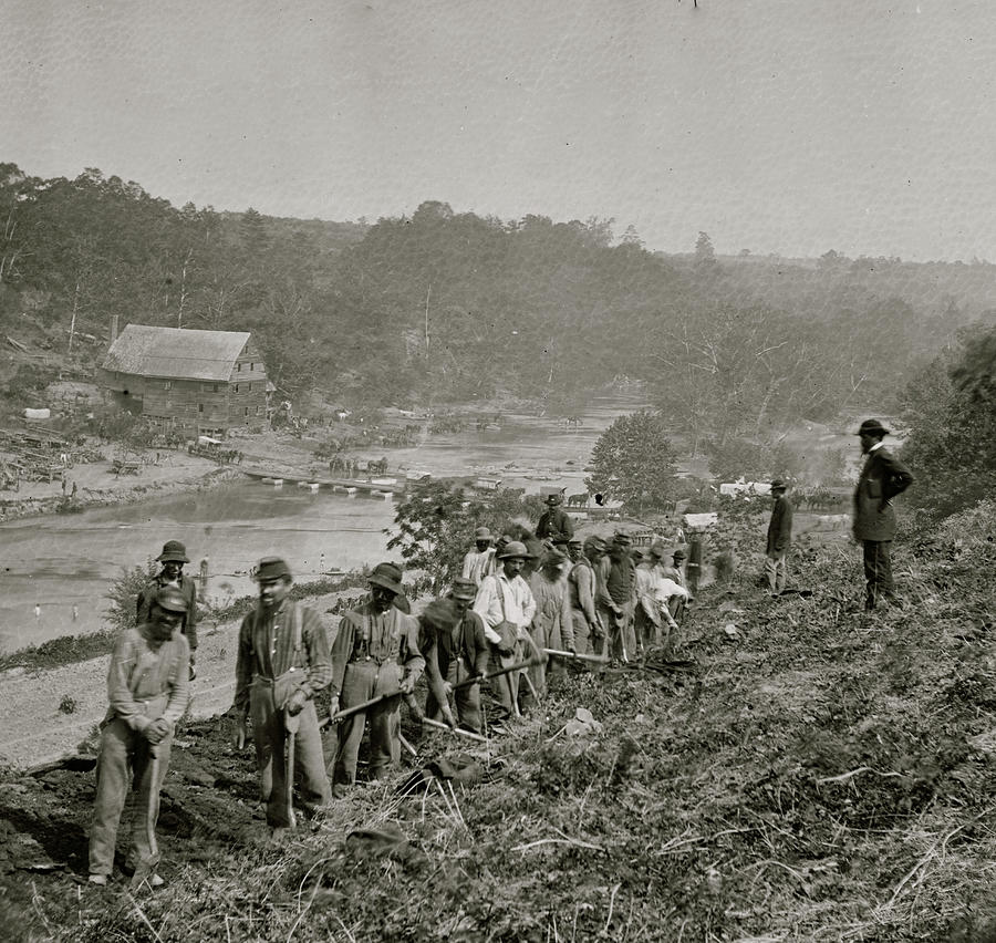 Jericho Mills, Va. Party of the 50th New York Engineers building a road ...