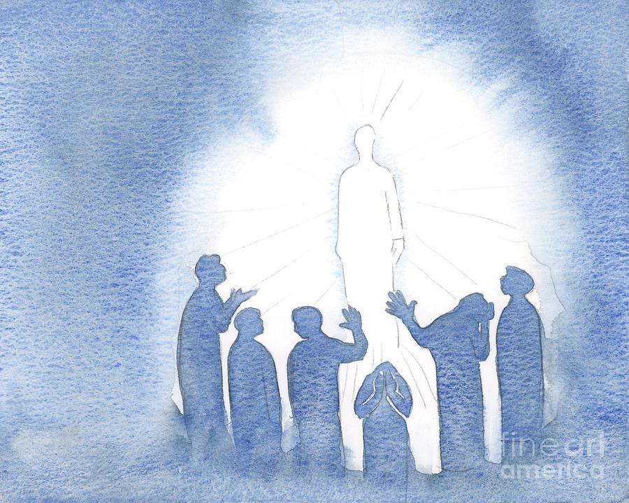 Purity Painting - Jesus Blazes In Heaven With Purity And Power by Elizabeth Wang