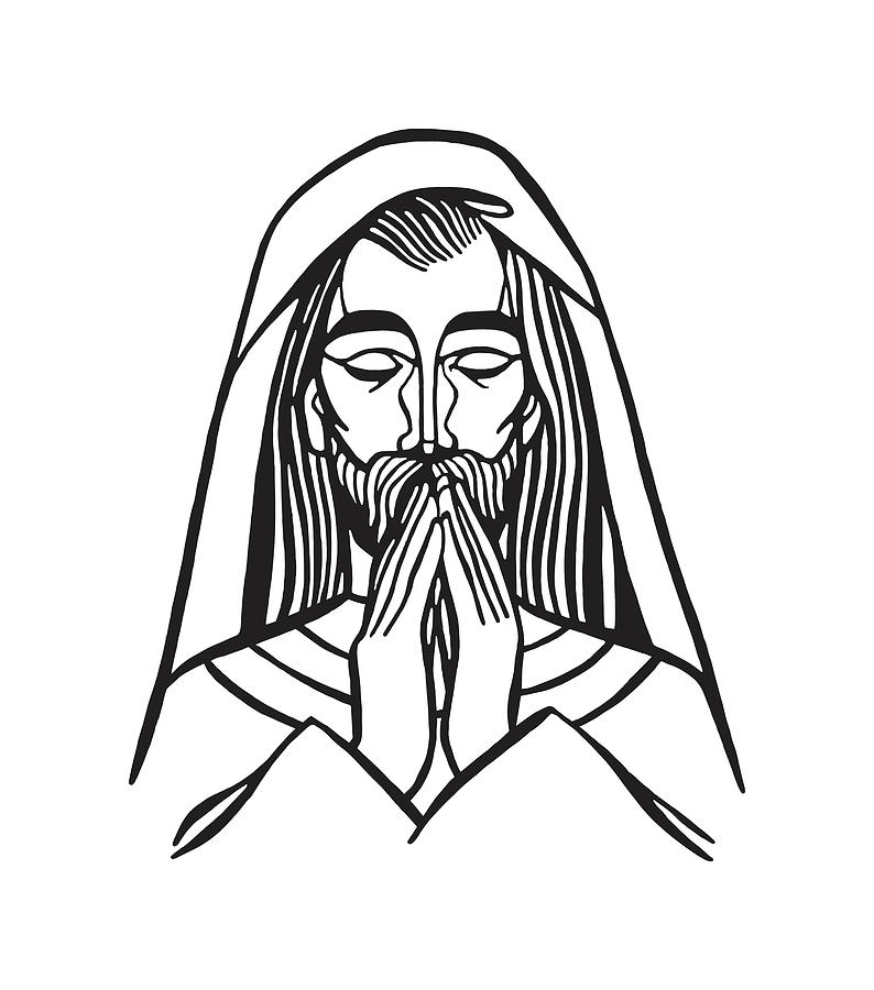 Boy Praying Coloring Page Vector Illustration Outline Sketch Drawing Hand Praying  Drawing Hand Praying Outline Hand Praying Sketch PNG and Vector with  Transparent Background for Free Download