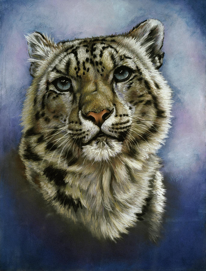 Snow Leopard Painting - Jewel #1 by Barbara Keith
