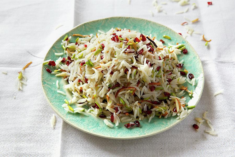 Jewelled Rice spiced Arabian Rice With Barberries #1 Photograph by Hugh Johnson