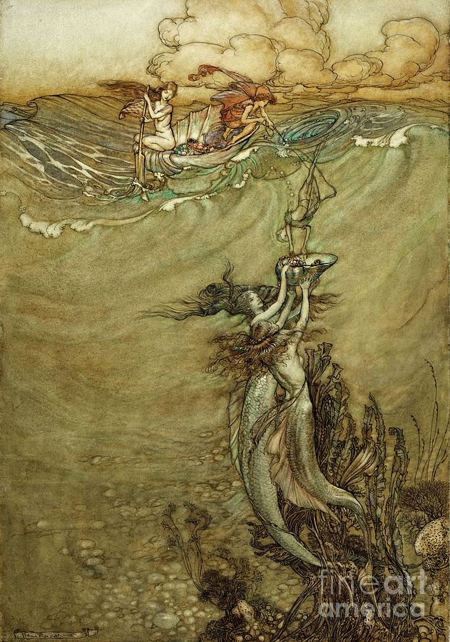 Jewels From The Deep, 1909 Painting By Arthur Rackham - Fine Art America