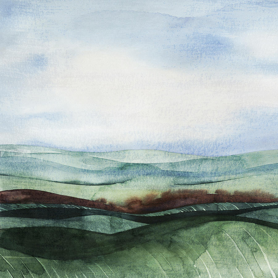Abstract Painting - Jeweltone Ridges II #1 by Grace Popp