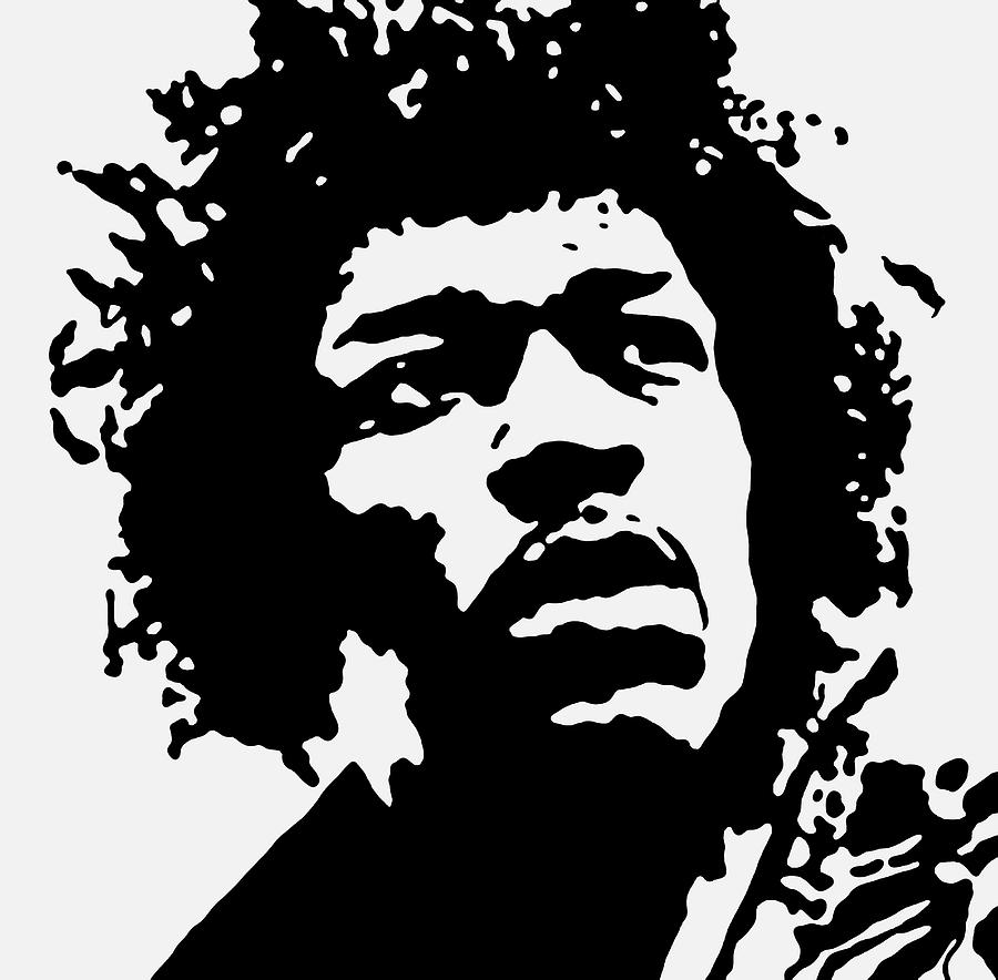 Jimi Hendrix Portrait Painting Dipinto Malerei Cadre Marco Painting by ...