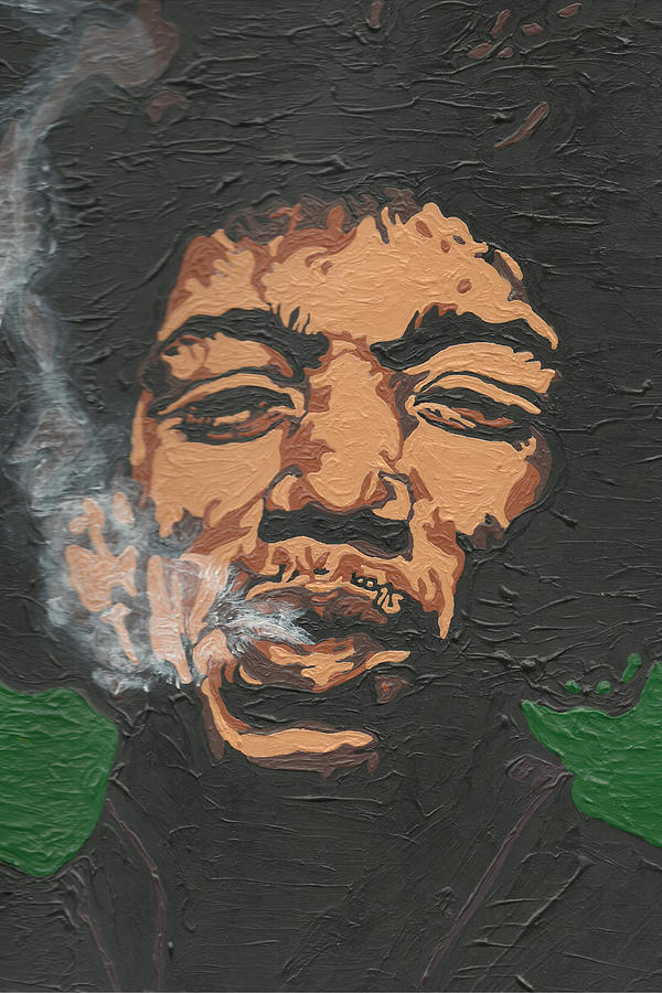 Jimi Hendrix #3 Painting by Rachel Natalie Rawlins