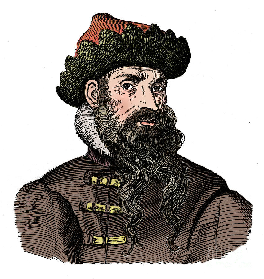 Johann Gutenberg German Metalworker #1 Drawing by Print Collector