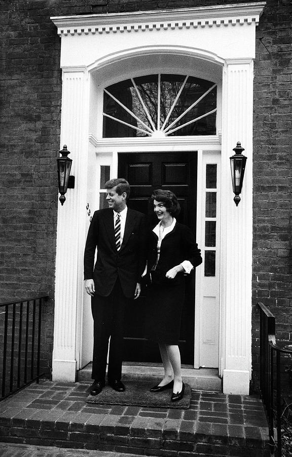 Black And White Photograph - John F Kennedy  and Jacqueline Kennedy by Ed Clark