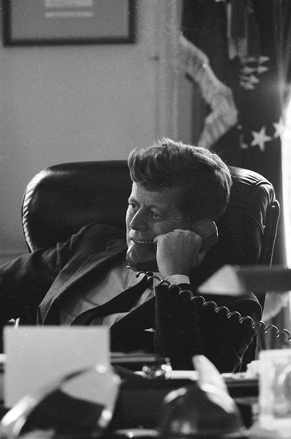 Black And White Photograph - John F Kennedy #2 by Art Rickerby