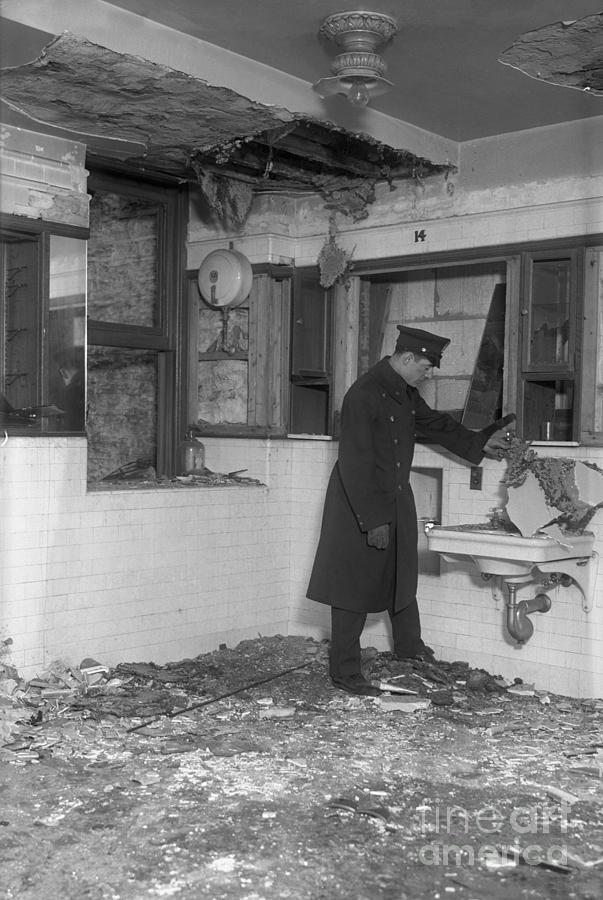 John The Barbers Subway Shop Bombed #1 Photograph by Bettmann