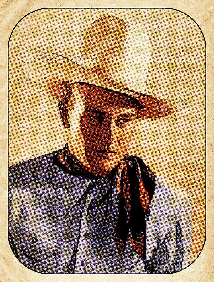 Vintage Digital Art - John Wayne, Vintage Movie Star #1 by Esoterica Art Agency