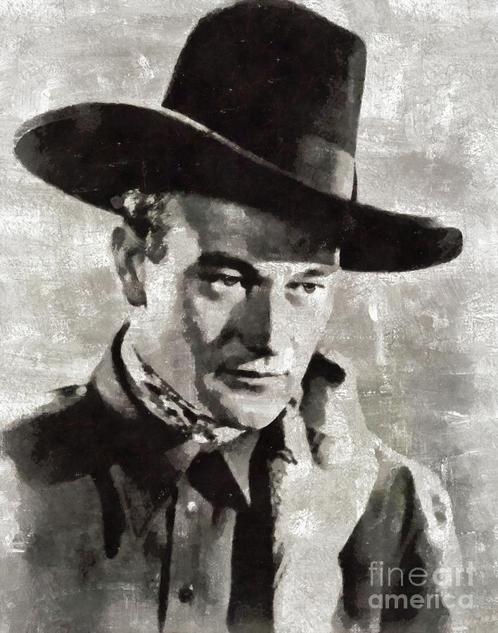 John Wayne, Vintage Movie Star Painting by Esoterica Art Agency - Fine ...