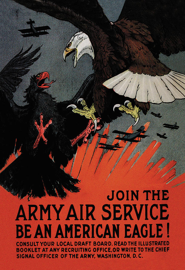 Join the Army Air Service: Be an American Eagle! Painting by Charles ...