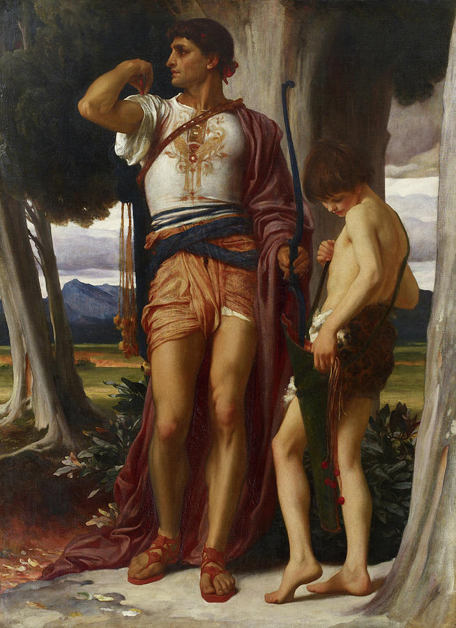Frederic Leighton Painting - Jonathan token to David #1 by Frederic Leighton