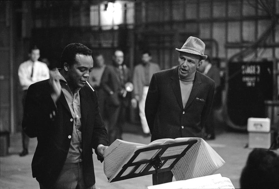 Frank Sinatra Photograph - Jones & Sinatra In Studio #1 by John Dominis