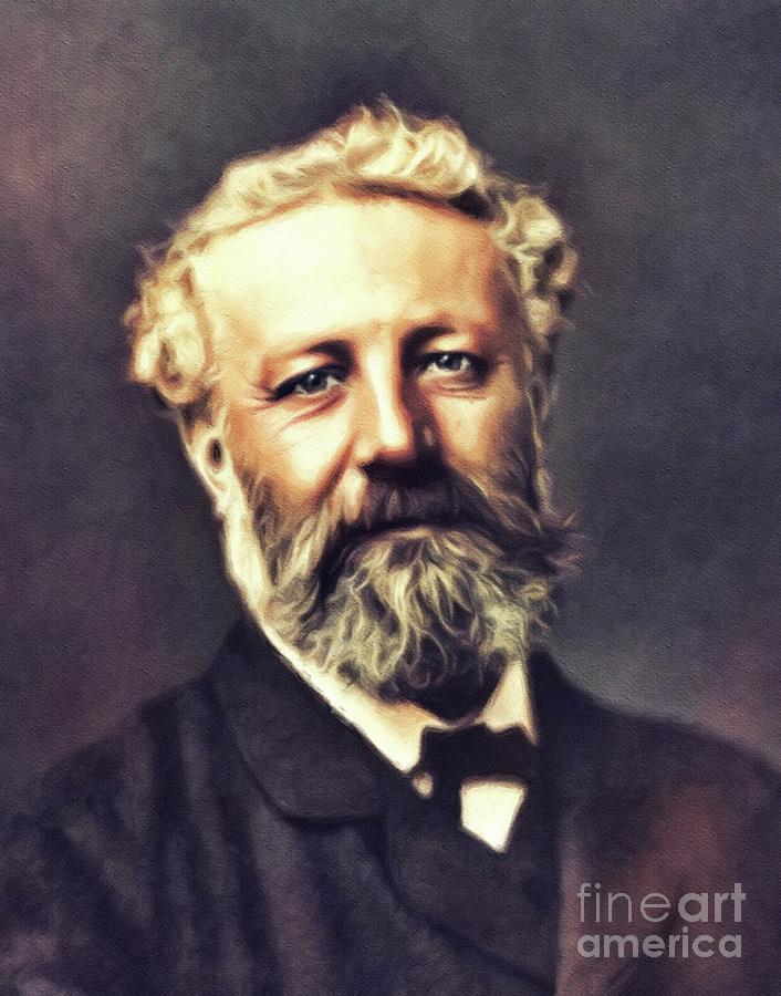 Jules Verne, Literary Legend Painting by Esoterica Art Agency